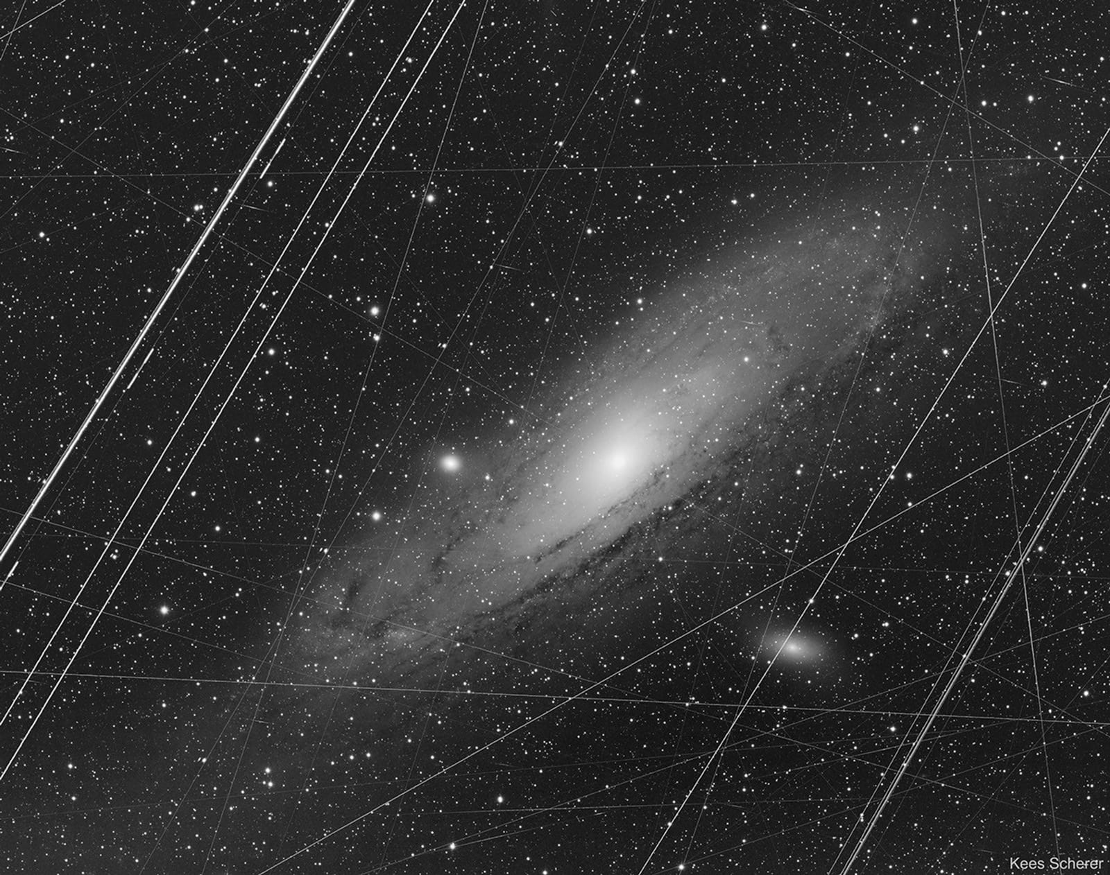 APOD: 2026 27 septembre – Andromède avant et après Photoshop