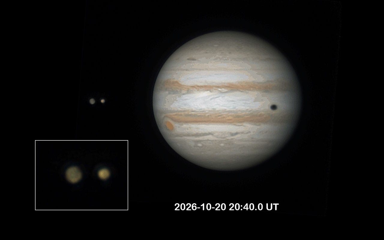 APOD: 2026 October 28 – The Mutual Occultation of Ganymede and Io